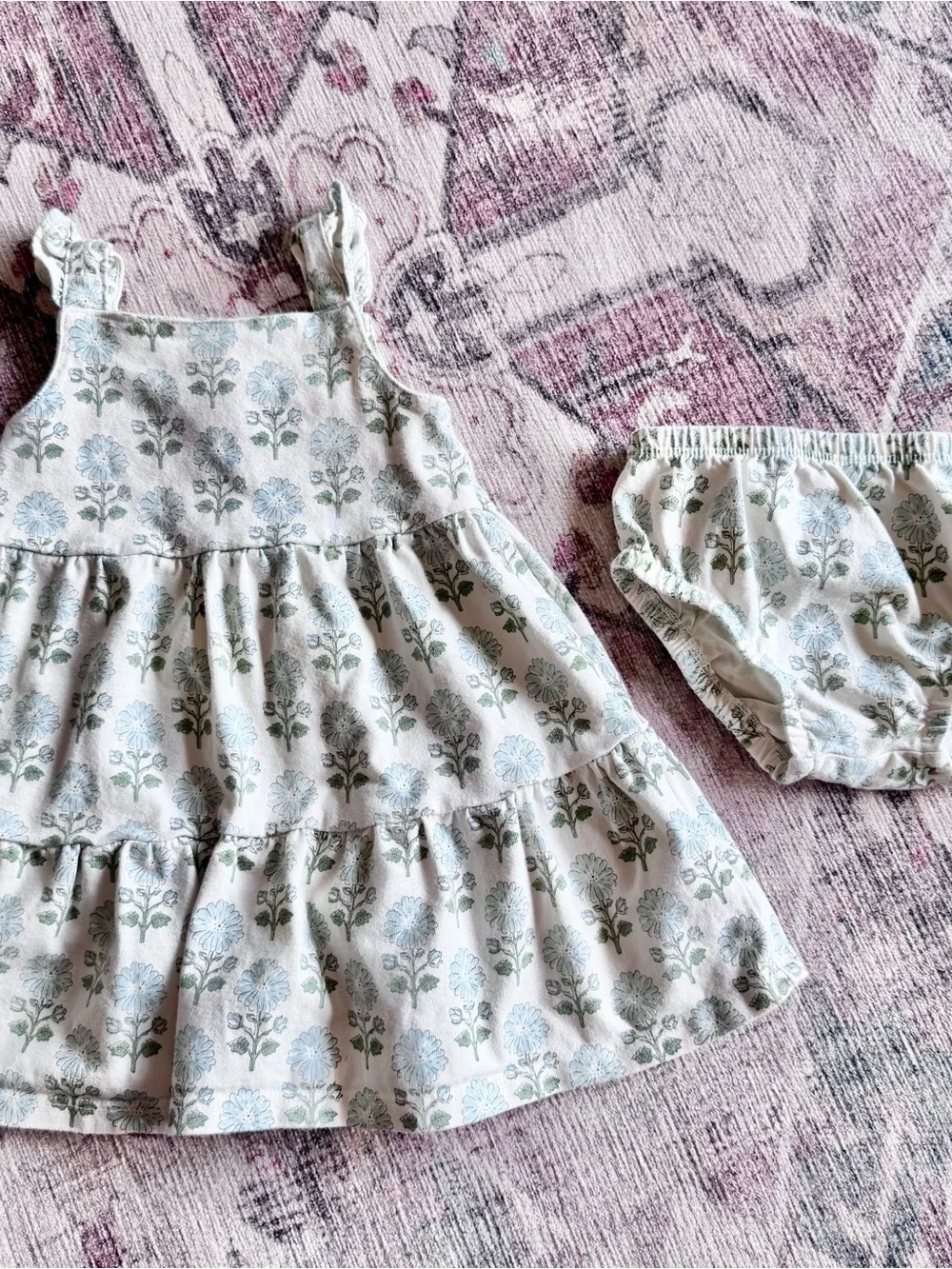 Baby Girl Clothing Lot 9M Floral Dresses Rompers Bloomers Shorts